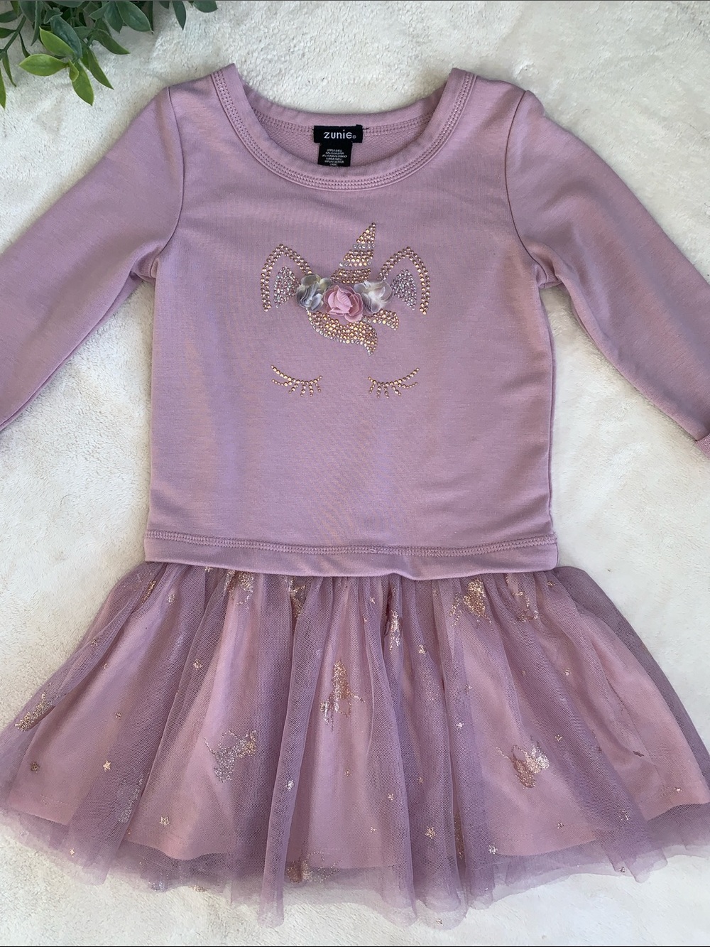Zunie Purple Unicorn Tutu Dress 5 Girls